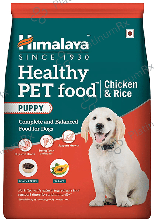 Himalaya Healthy Pet Food for Puppy's Digestion, Growth, Strong Teeth & Bones - Chicken & Rice 1 kg