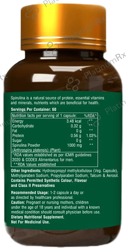 Zeelab Spirulina Organic Superfood Capsule