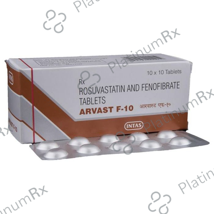Arvast F 10/67mg Tablet 10s