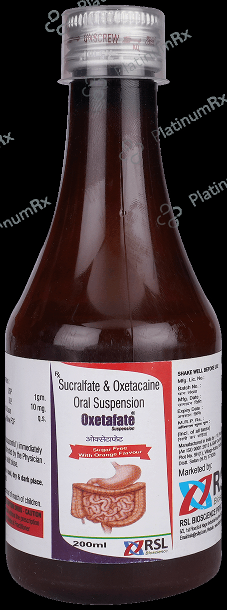 Oxetafate Oral Suspension Orange Sugar Free