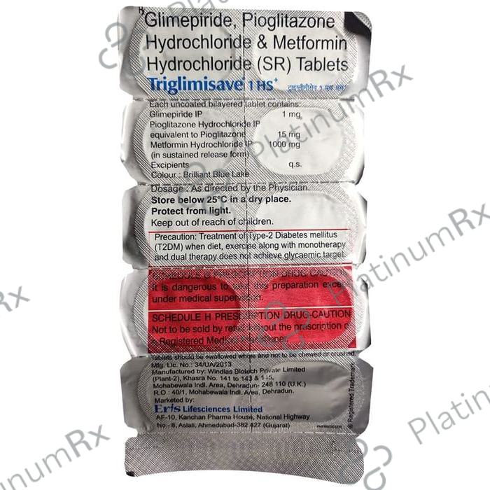 Triglimisave 1 HS Plus Tablet SR 10s
