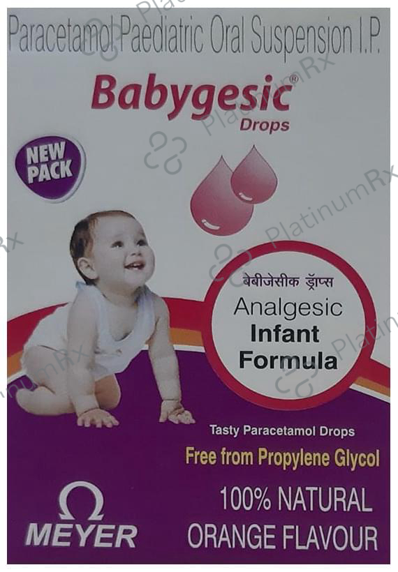 Babygesic 100mg Orange Oral Suspension 15ml
