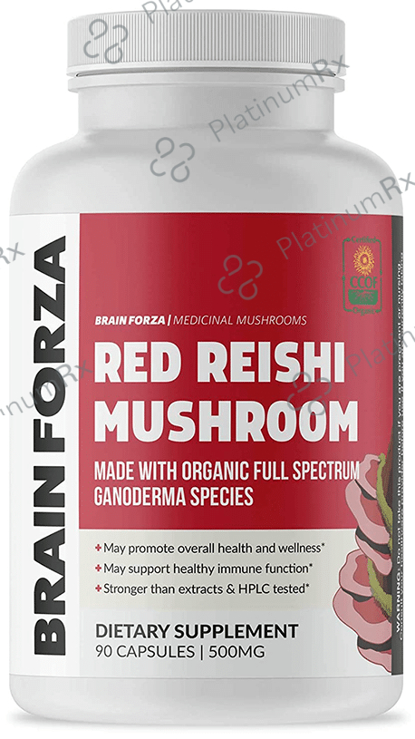 Brain Forza Red Reishi Mushroom 500mg Capsule