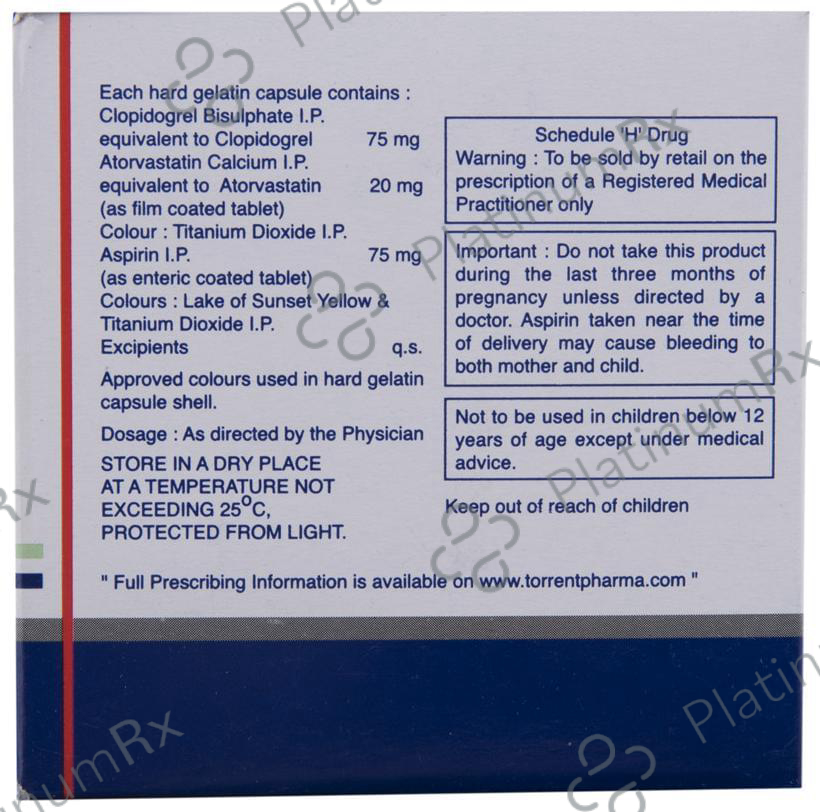 Deplatt CV 20/75/75mg Capsule 10s