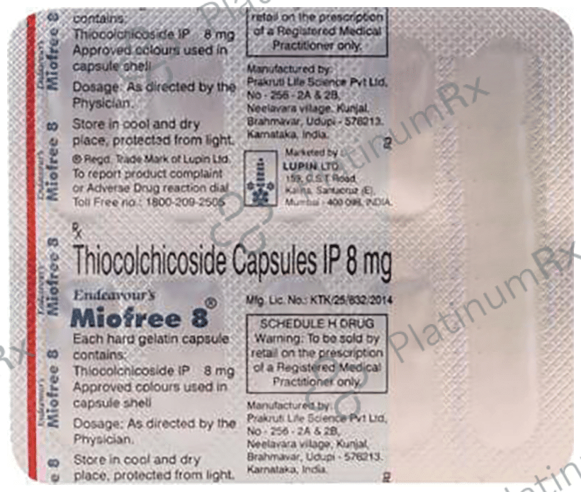 Miofree 8mg Capsule 10s