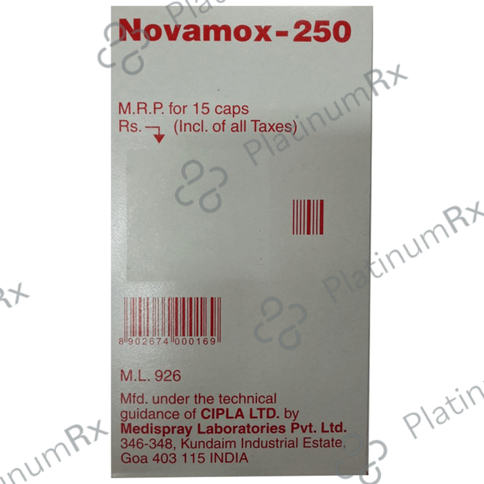 Novamox 250mg Capsule 15s