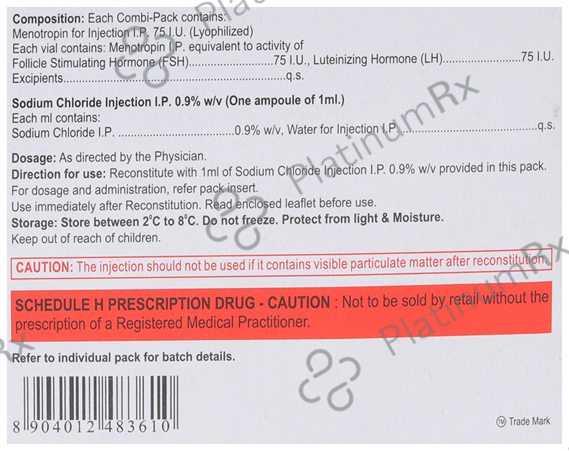 Diva Hmg HP 75IU Injection