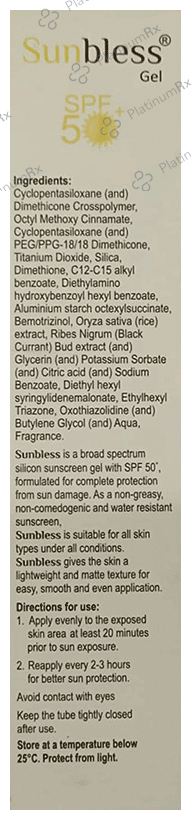Sunbless Silicon Sunscreen Gel SPF 50+ 60gm