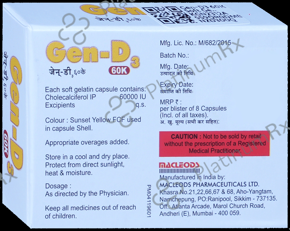 Gen D3 60K Soft Gelatin Capsule 8s