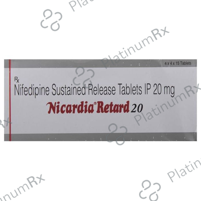 Nicardia Retard 20mg Tablet SR 15s