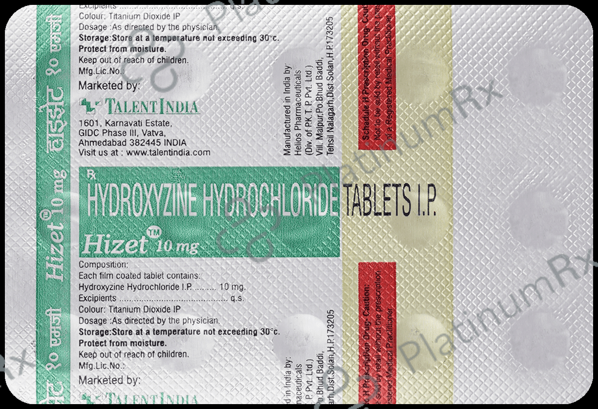 Hizet 10mg Tablet 15s