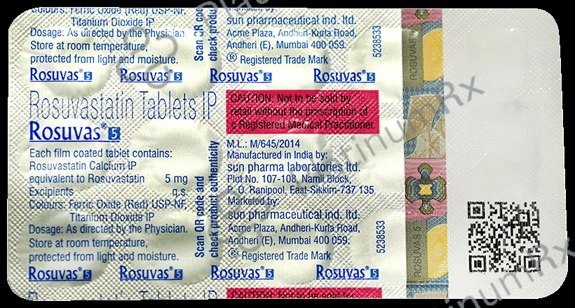 Rosuvas 5mg Tablet 15s