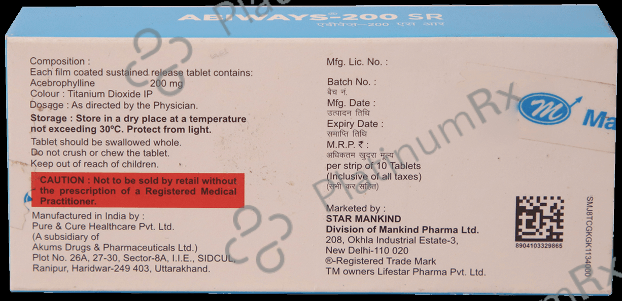 Abiways 200 SR Tablet