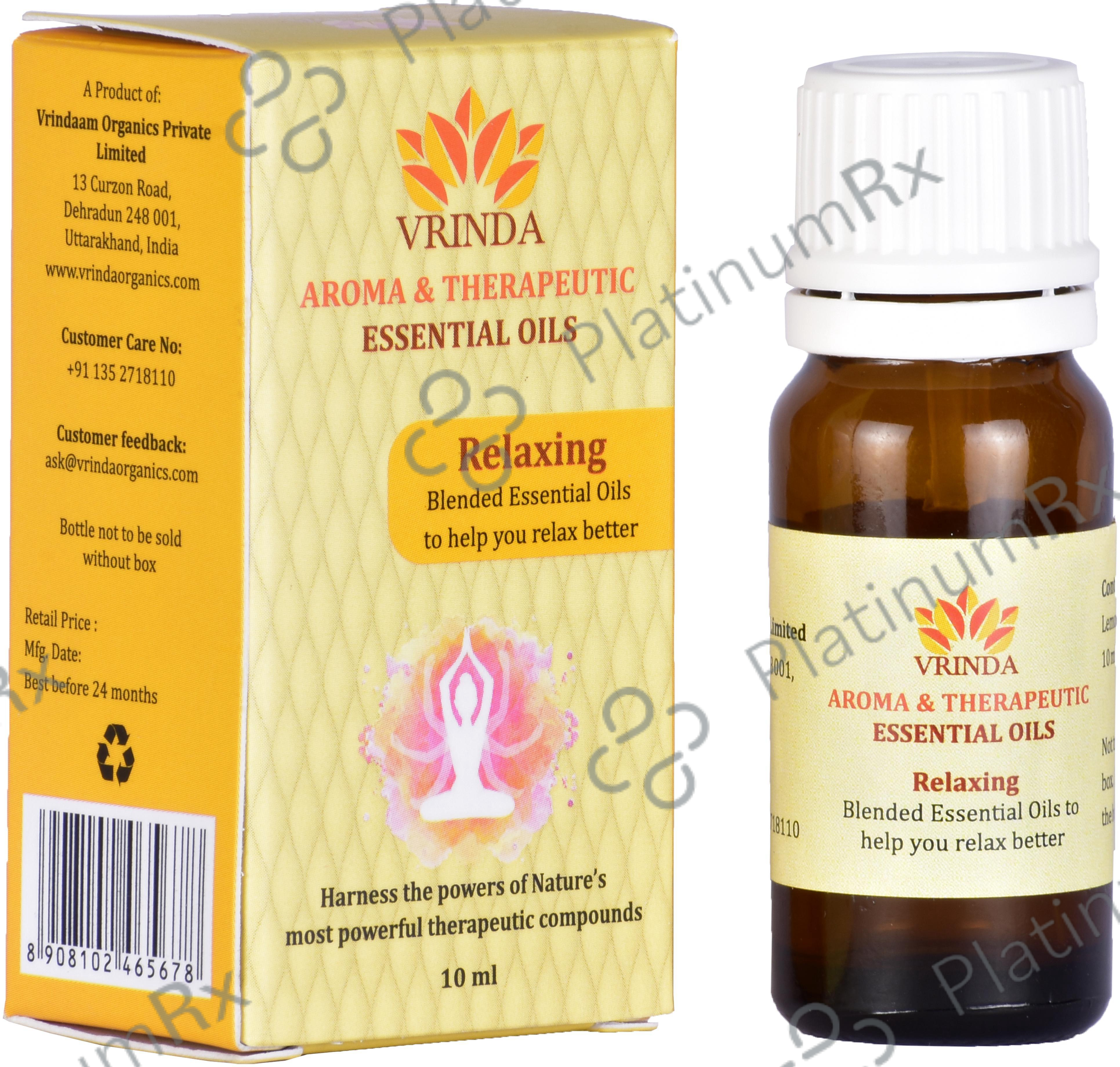 Vrinda Relaxing Aroma & Therapeutic Oil 10 ml