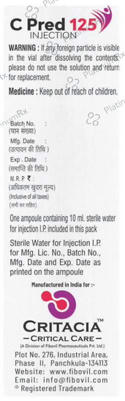 C Pred 125mg Injection