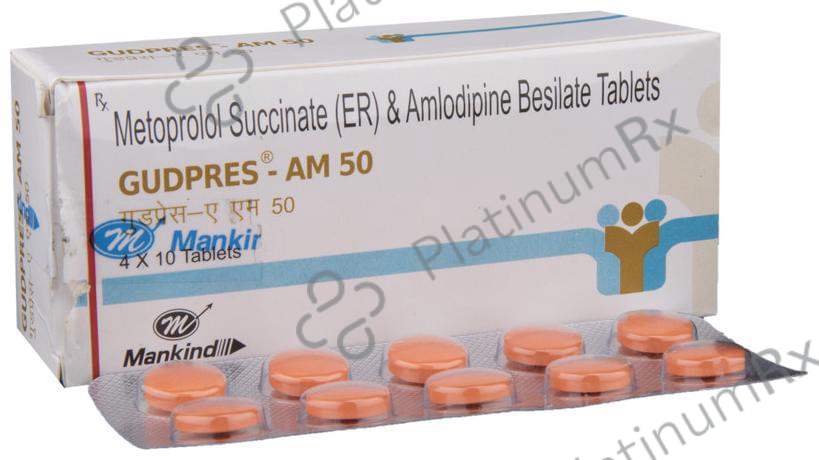 Gudpres AM 50 5/47.5mg Tablet PR 10s