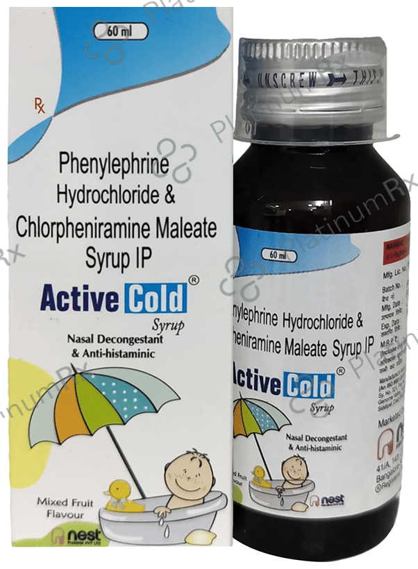 Active Cold 2/5mg Syrup 60ml