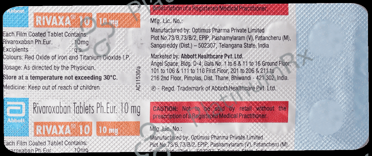 Rivaxa 10mg Tablet 14 tablets