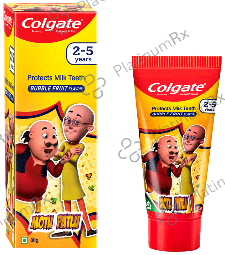 Colgate Kids Toothpaste for 2 to 5 Years Bubble Fruit Motu Patlu