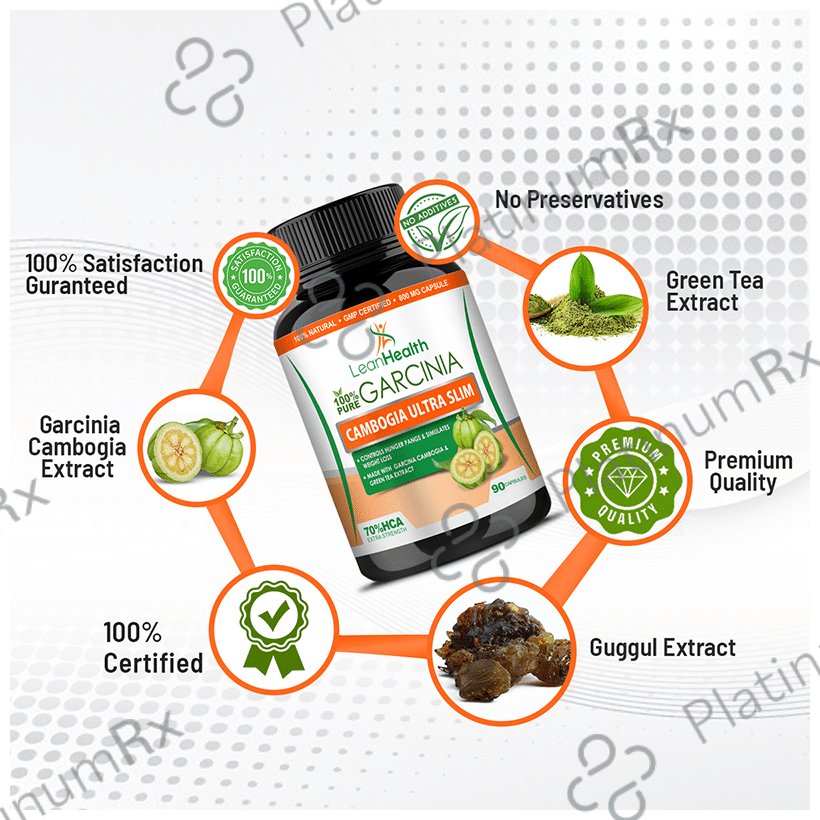 Leanhealth Garcinia Cambogia Ultra Slim 800mg Veggie Capsule 90 vegicaps