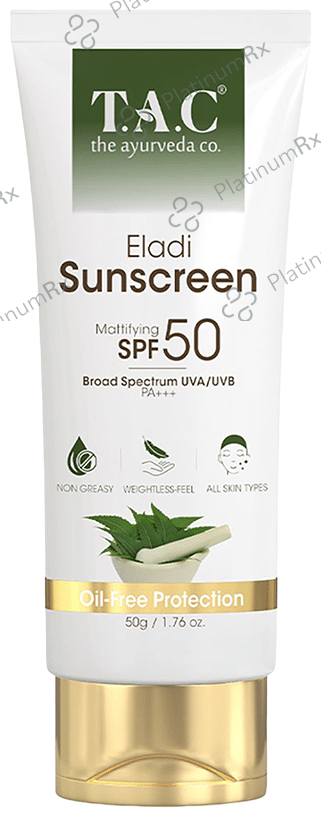 TAC The Ayurveda Co. Eladi Sunscreen Mattifying SPF 50 PA+++