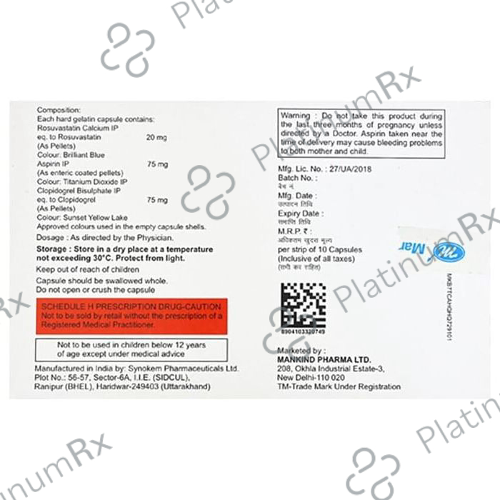 Lipirose Gold 20/75/75mg Capsule 10s