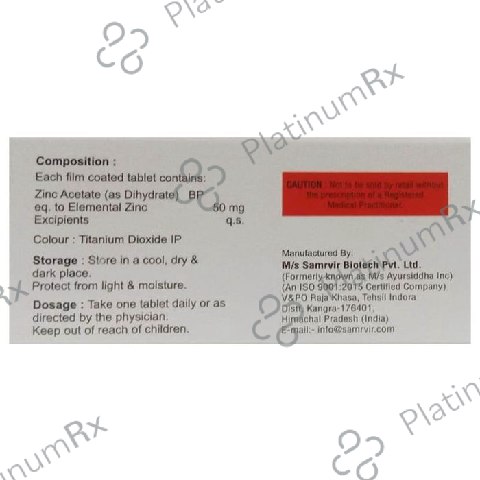 Zincovec 50 Tablet