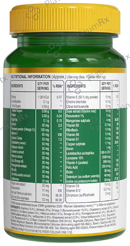 Pure Nutrition Multivitamin for Women with Minerals - For Healthy Bones & Immunity - Tablet 30 tablets