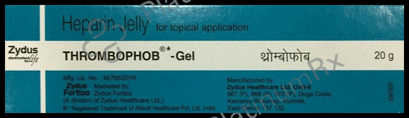 Thrombophob 2mg/50IU Gel 20gm