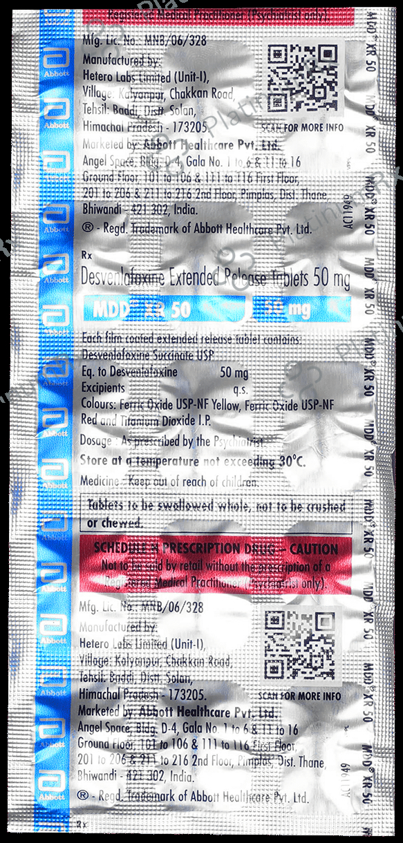 MDD XR 50mg Tablet 15s