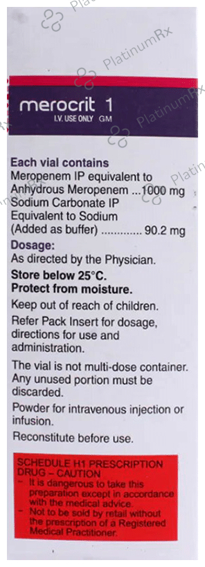Merocrit 1gm Injection 1gm