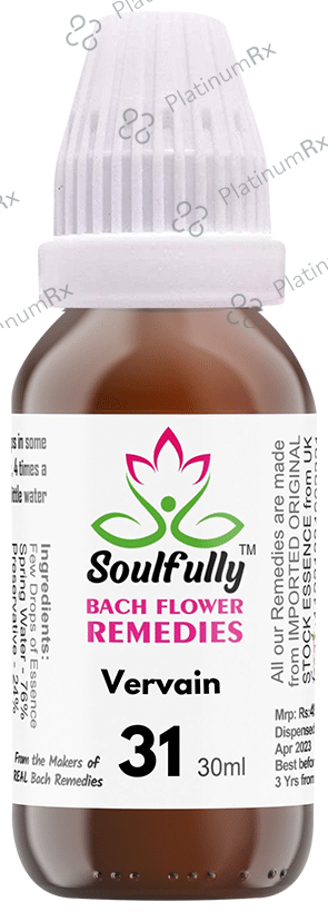 Soulfully Vervain Bach Flower Remedies Drops