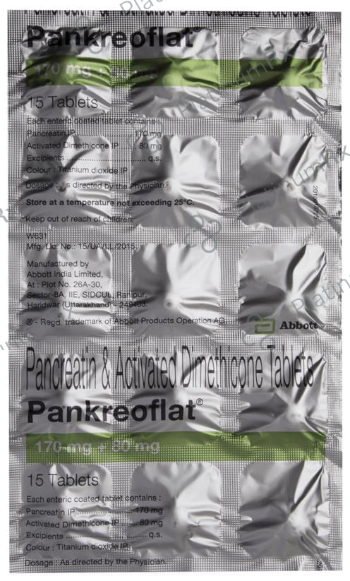 Pankreoflat 170/80mg Tablet 15s