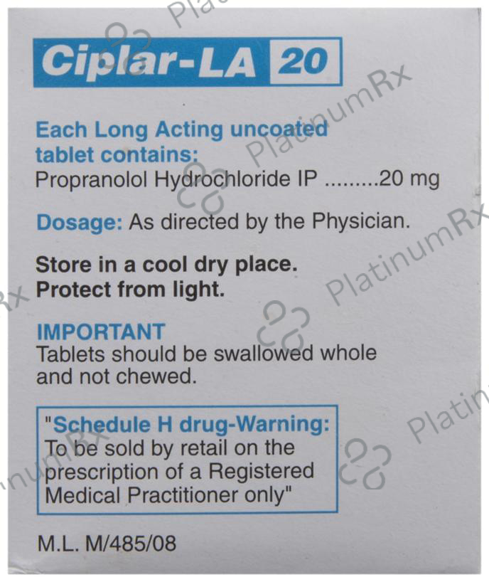 Ciplar LA 20mg Tablet 15s