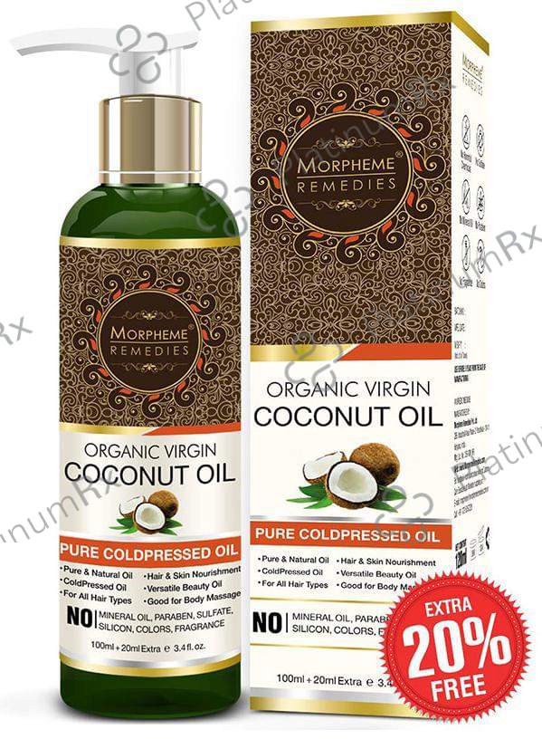 Morpheme Pure Organic Virgin Coconut Coldpressed Oil 120 ml