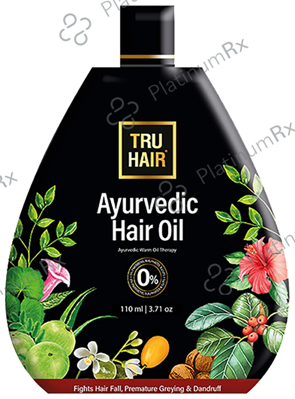 Tru Hair Ayurvedic Hair Oil with Heater for Hair Fall & Promotes Hair Growth