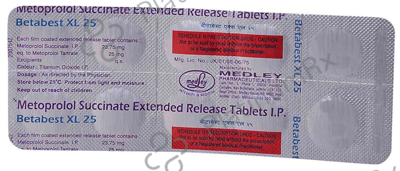 Betabest XL 25mg Tablet 10s
