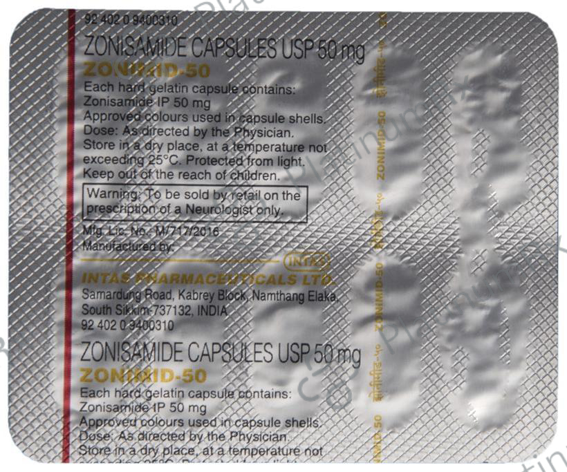 Zonimid 50mg Capsule 10s