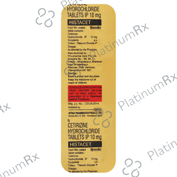 Histacet 10mg Capsule 10s