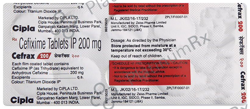 Cefrax 200 Tablet
