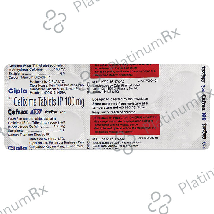 Cefrax 100 Tablet