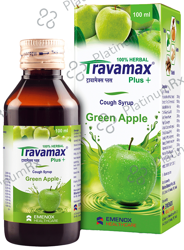 Travamax Plus Cough Syrup Green Apple