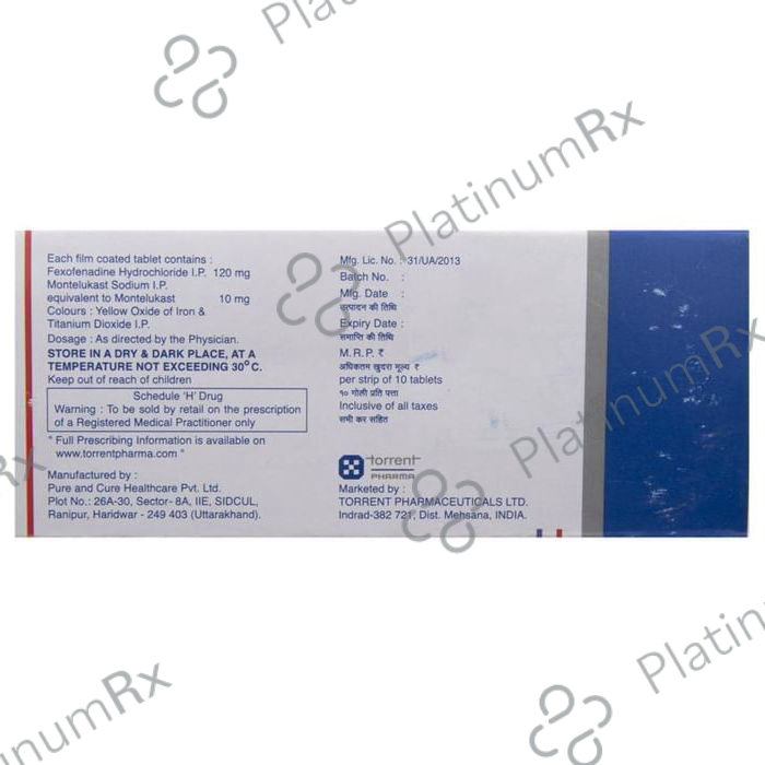 Torkast FX 120/10mg Tablet 10s