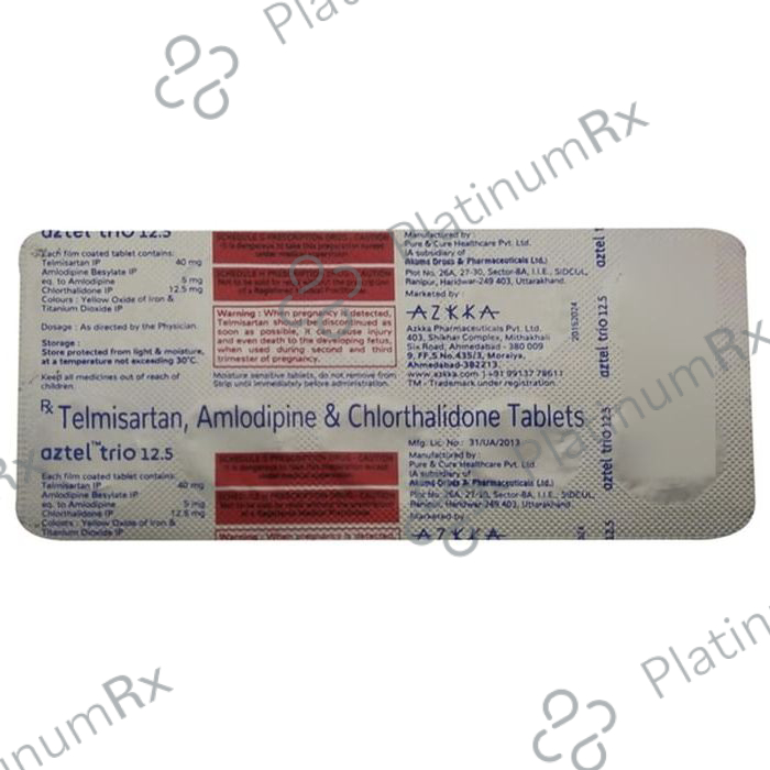 Aztel Trio 40mg/5mg/12.5mg Tablet 10 tablets