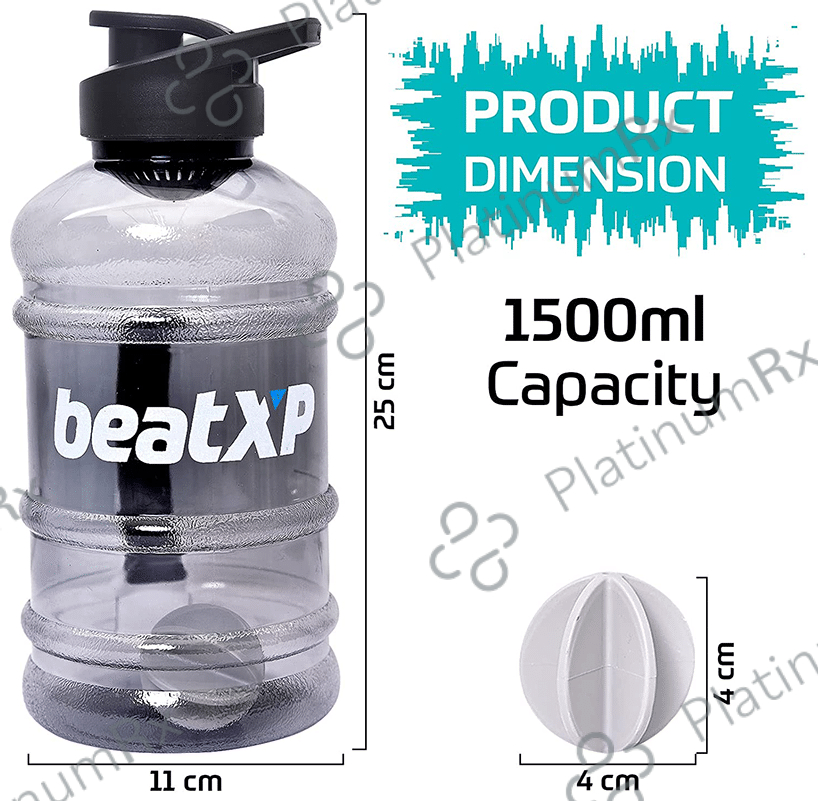 beatXP Gallon Shaker with Mixer Ball Strainer 1500ml