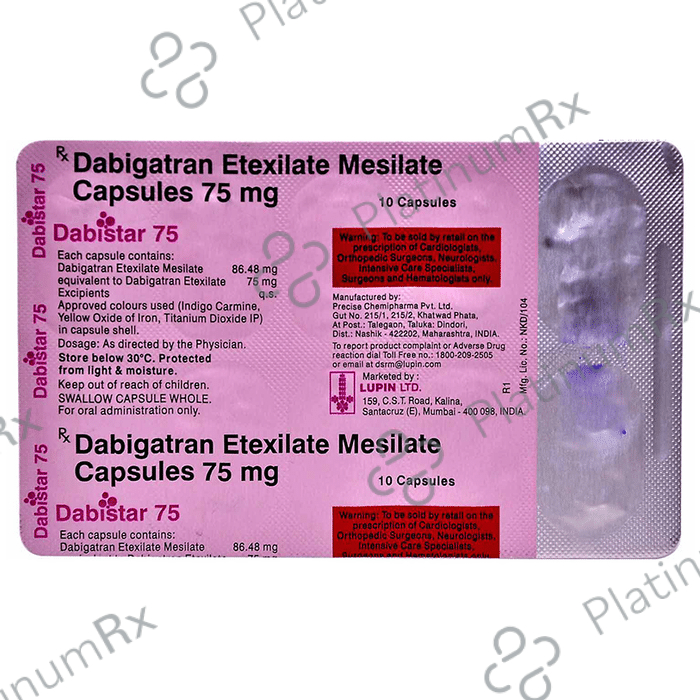 Dabistar 75mg Capsule 10s