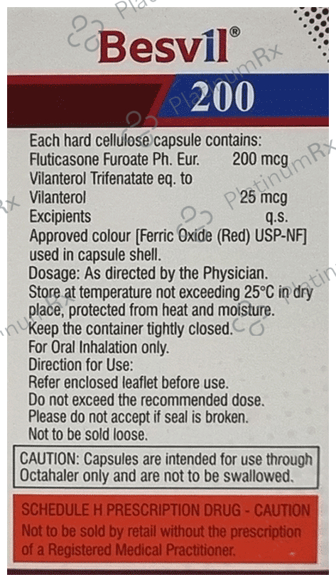 Besvil 200/25mcg Capsule 30s