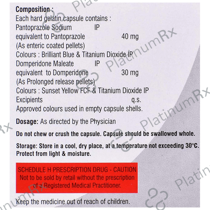 Pancicare D 30/40mg Capsule PR 10s