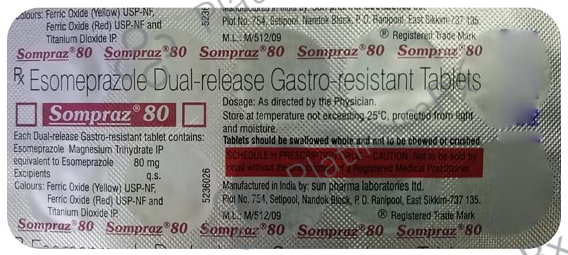Sompraz 80mg Tablet 10s