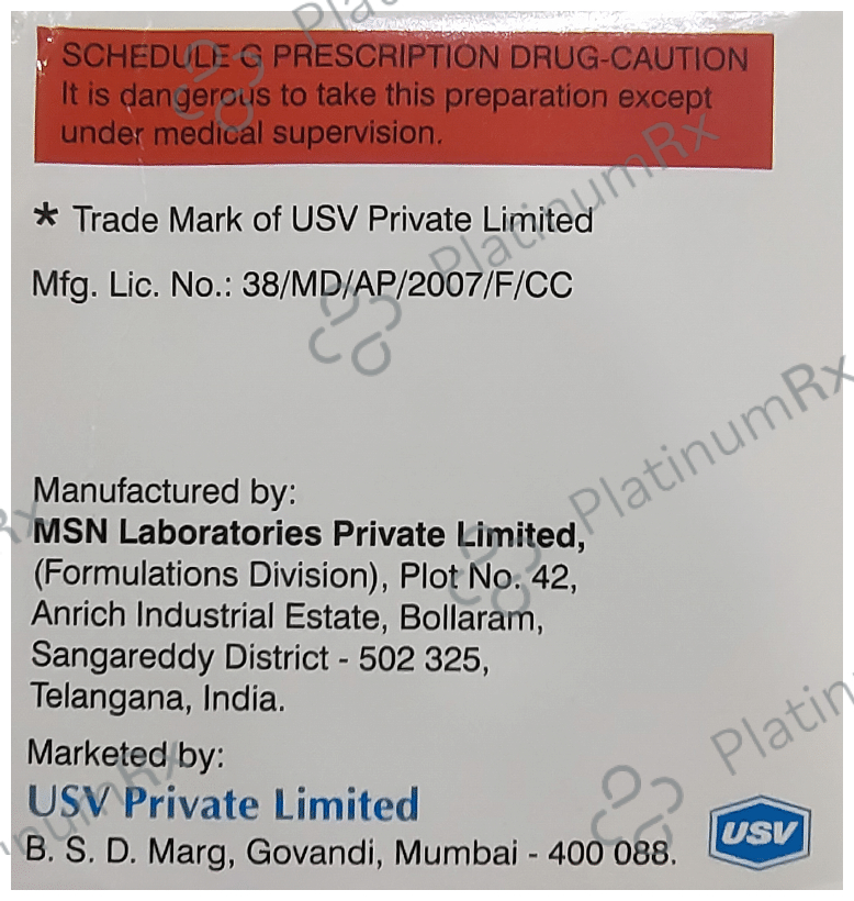 Udapa M 10/500mg XR Tablet 10s